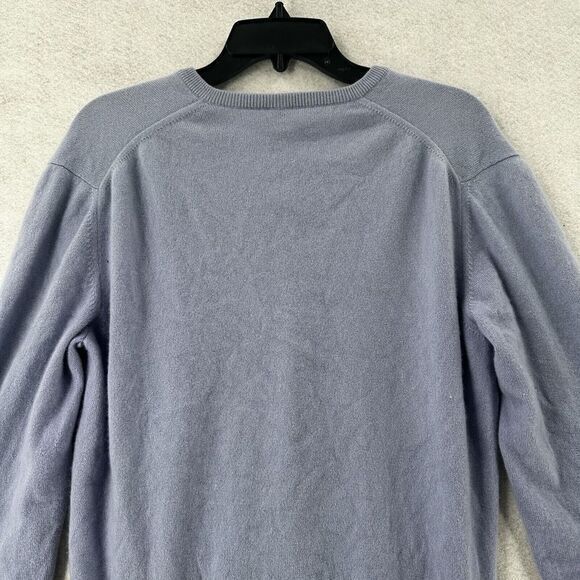 Loro Piana 100% Baby Cashmere Sweater Mens‎ 50IT MED Long Sleeve V Neck Purple - Picture 7 of 14